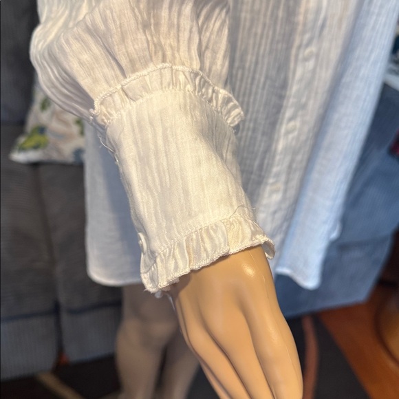 White Button-Up Shirt Dress - Picture 3 of 12